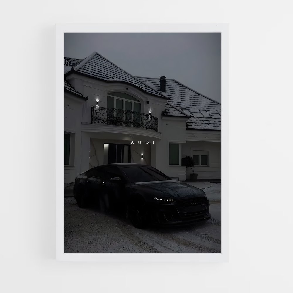 Poster Performance Noire – affiche Audi (vue 3)
